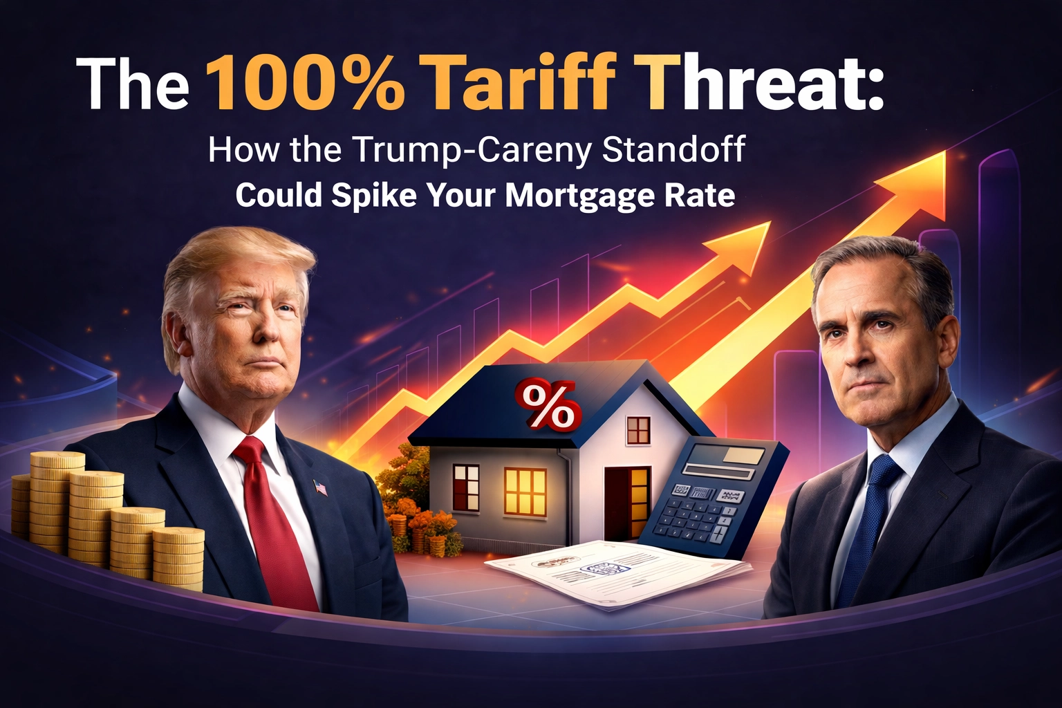 The 100% Tariff Threat: How the Trump-Carney Standoff Could Spike Your Mortgage Rate