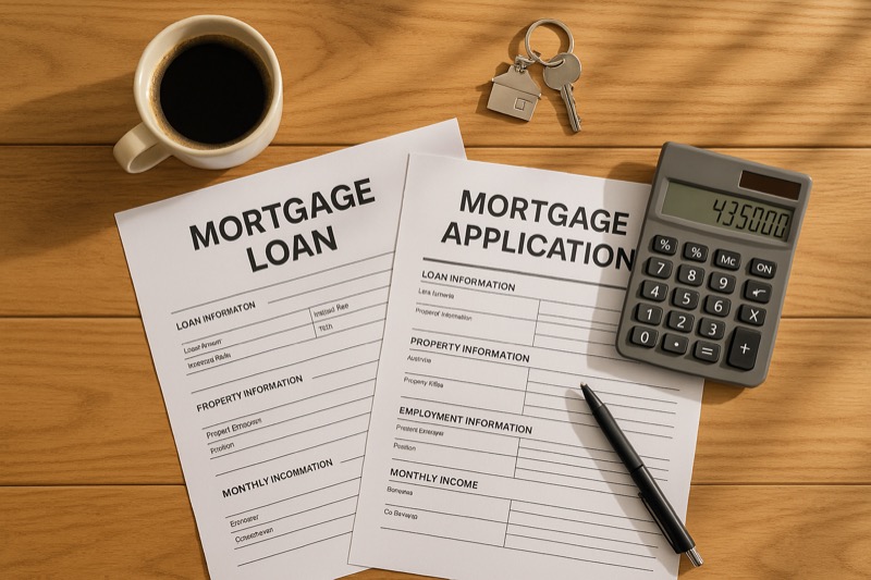 Mortgage pre-approval documents organized on desk for Surrey BC home purchase