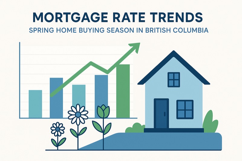 Mortgage rate trends and spring home buying infographic for BC