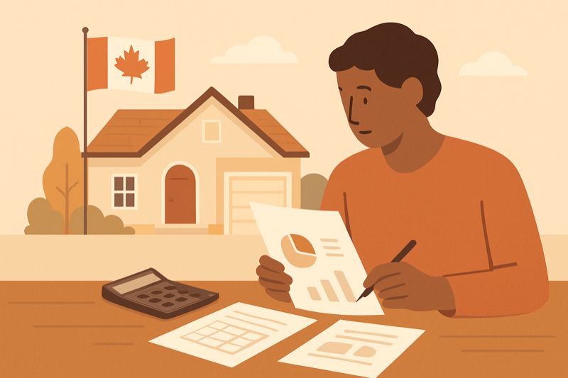 Person reviewing financial documents for debt consolidation