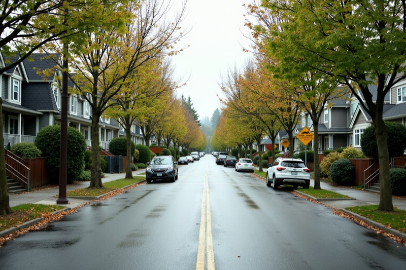 Vancouver residential neighbourhood street scene