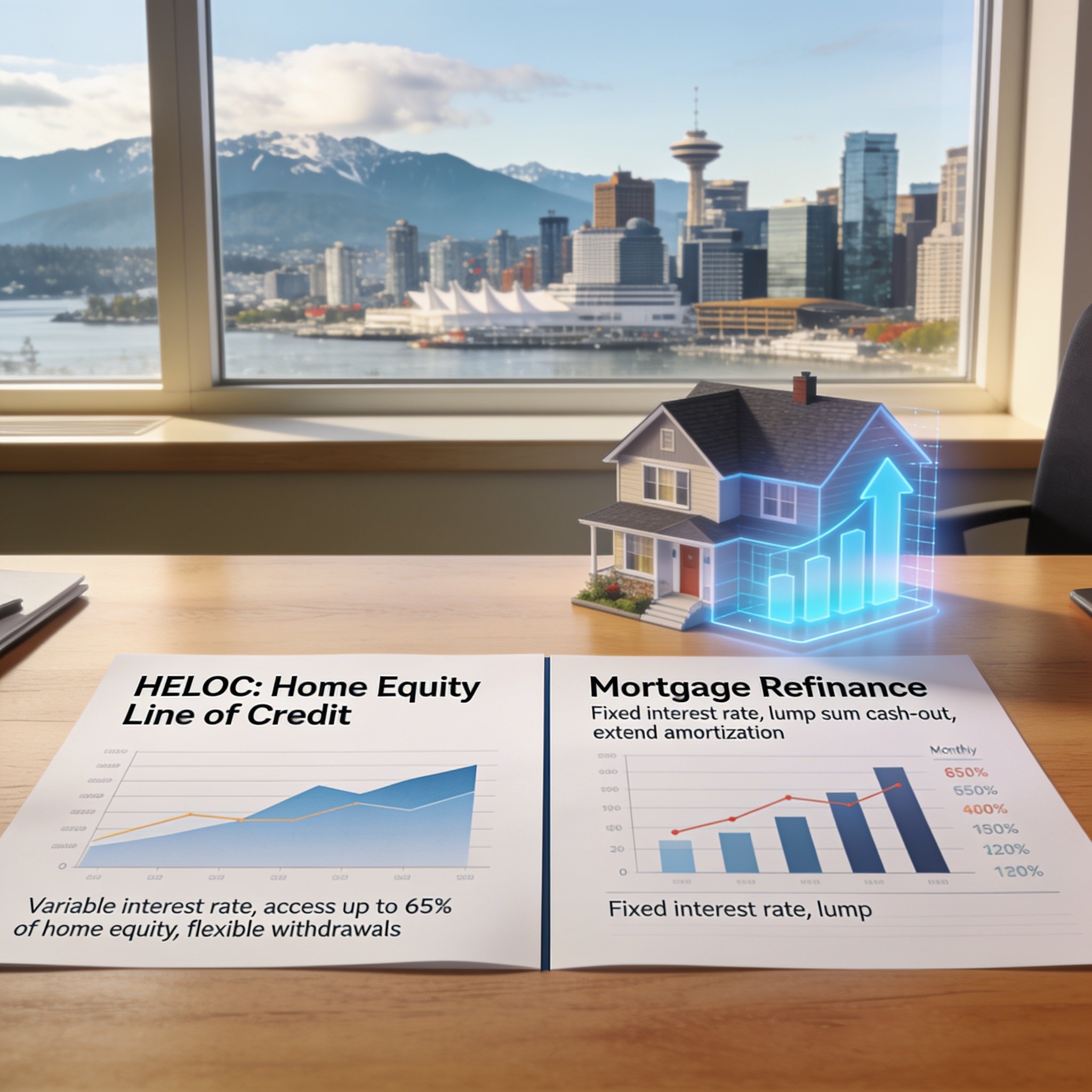 HELOC vs refinance comparison chart for BC homeowners