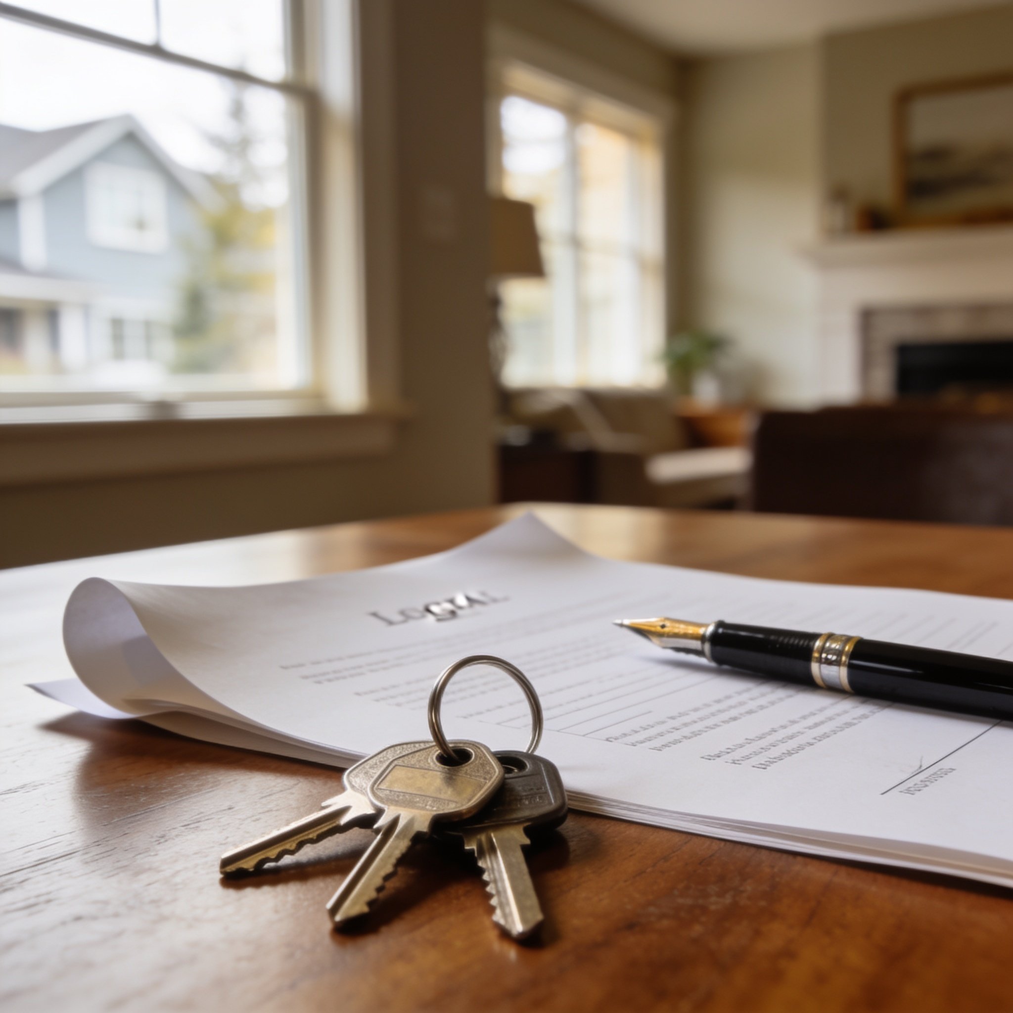 House keys and legal documents for spousal buyout